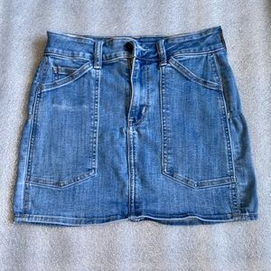 AEO Hi-Rise Mini Denim Skirt Patch